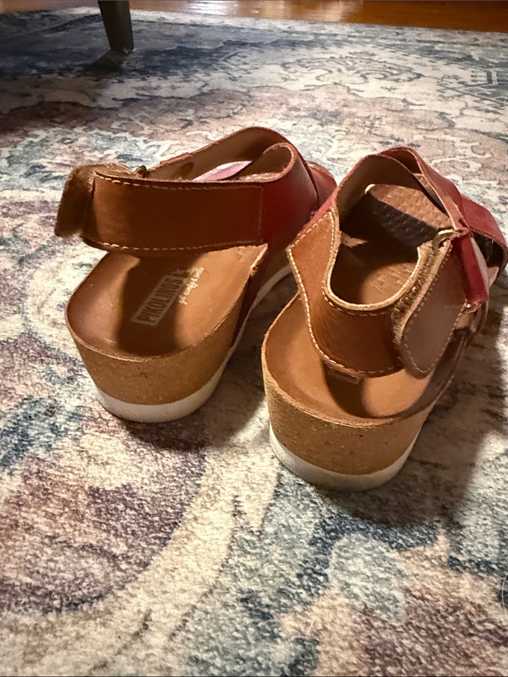 PIKOLINOS Red Leather Crisscross Slingback Sandals - Picture 3 of 7